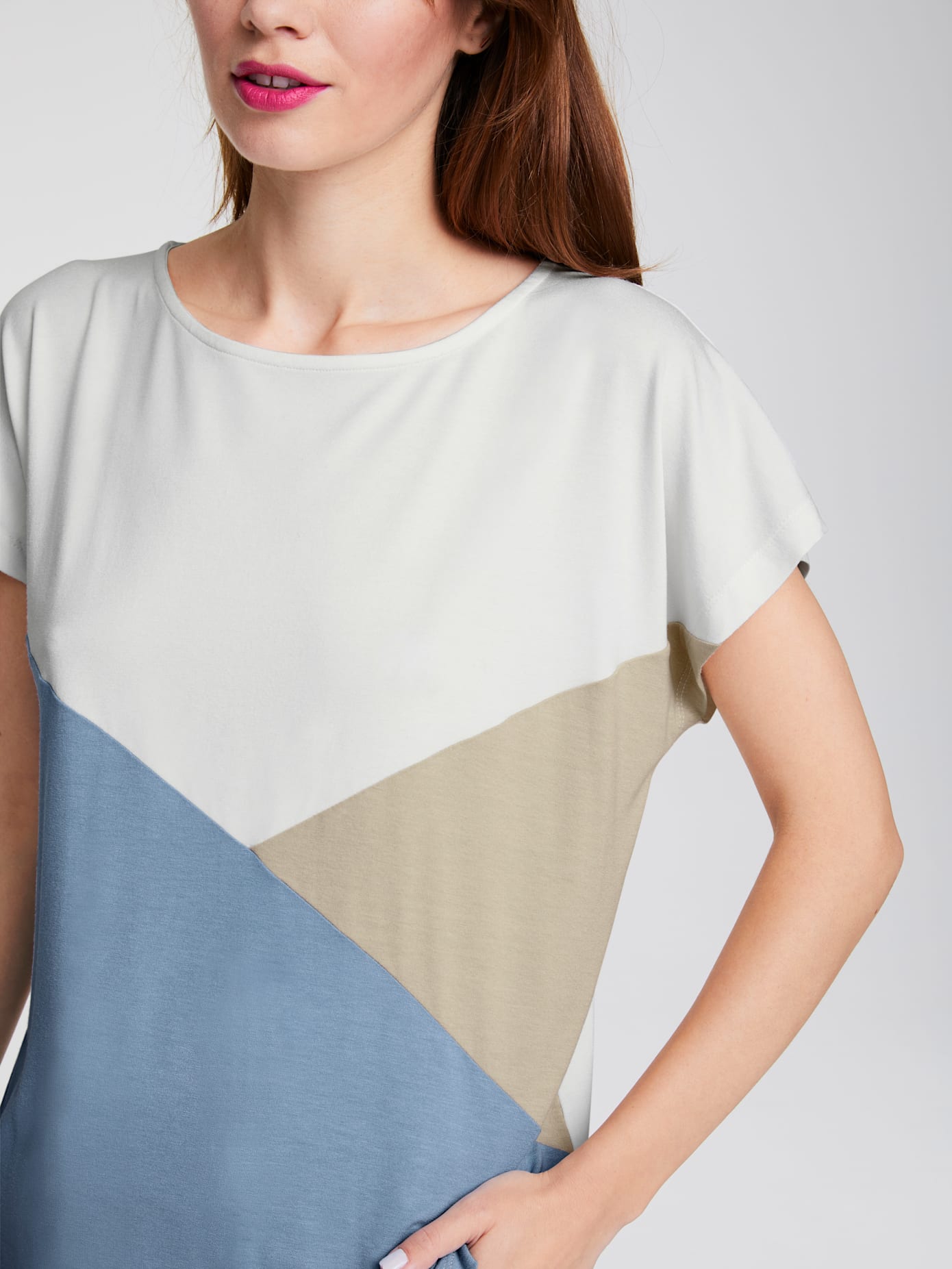 T-shirt à encolure ronde look tendance
