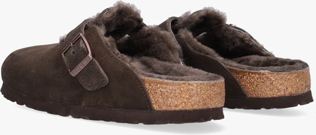 bruine birkenstock pantoffels boston vl dames