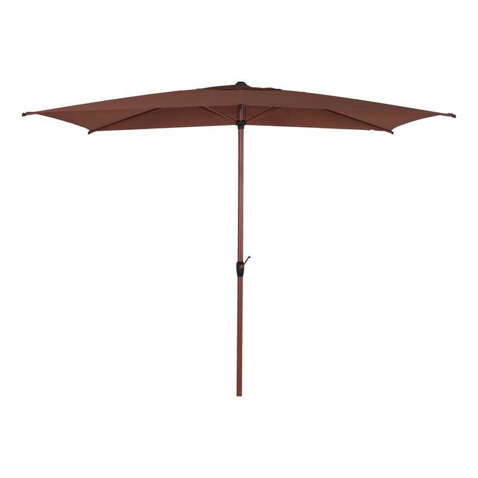 Parasol droit rectangulaire inclinable LOOMPA Acajou