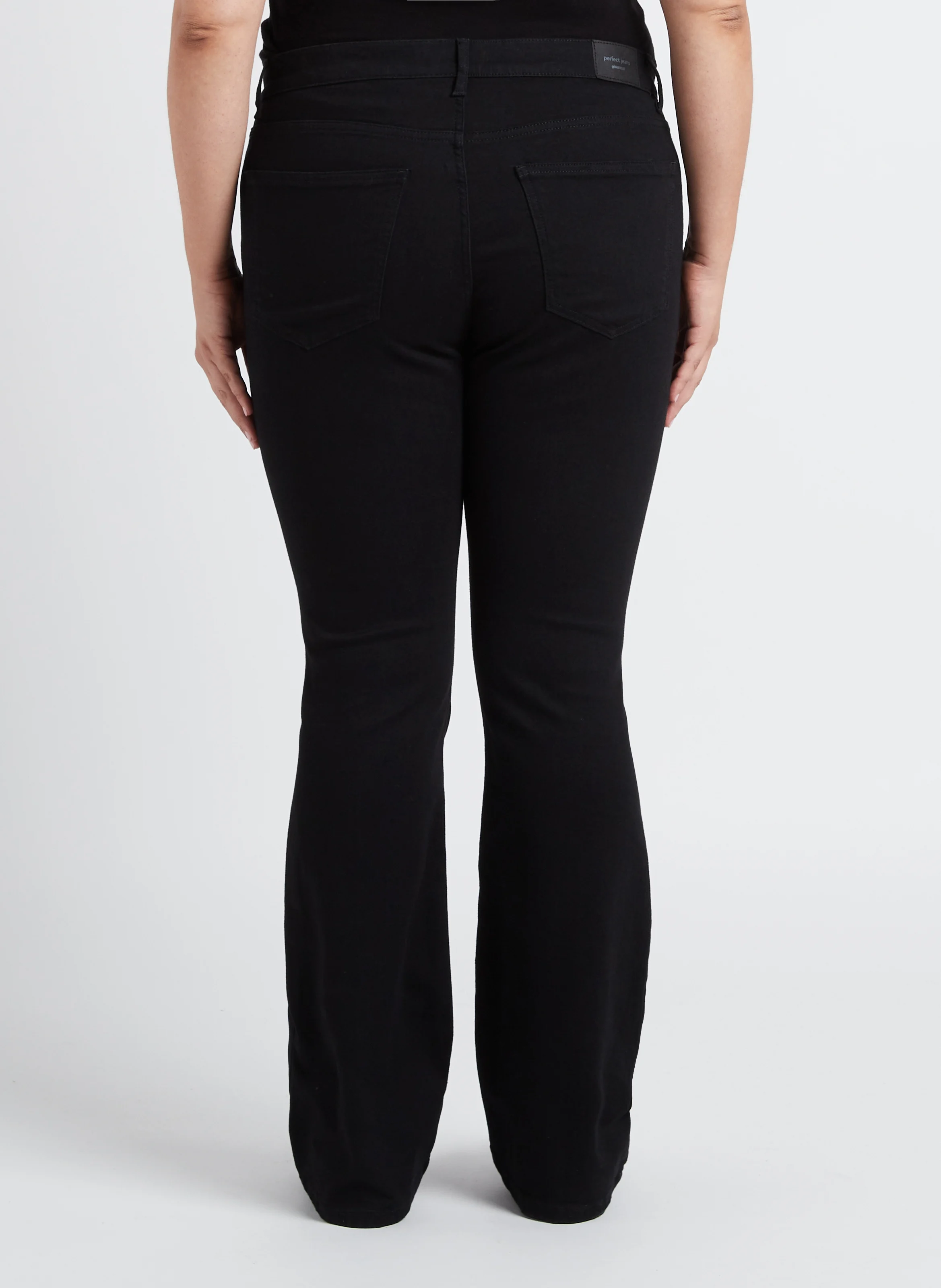 Jean boot-cut en coton mélangé | Noir