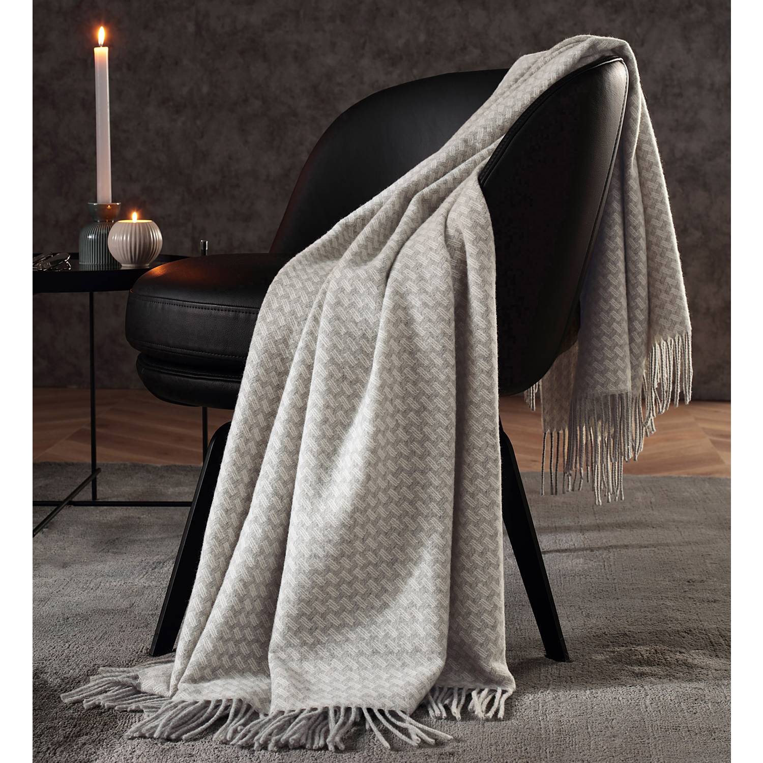Biederlack Kaschmir/Schurwolle Plaid 