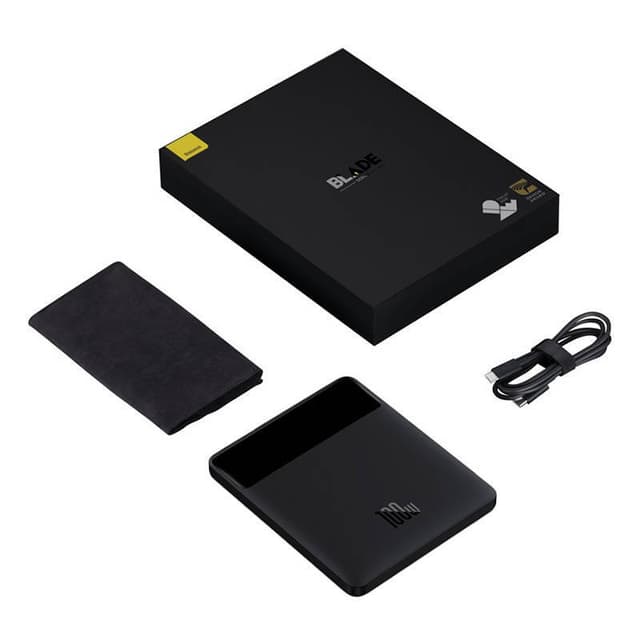 Powerbank Baseus Blade 20000mAh 2xUSB, 2xUSB-C + kabel USB-C 100W (sort)