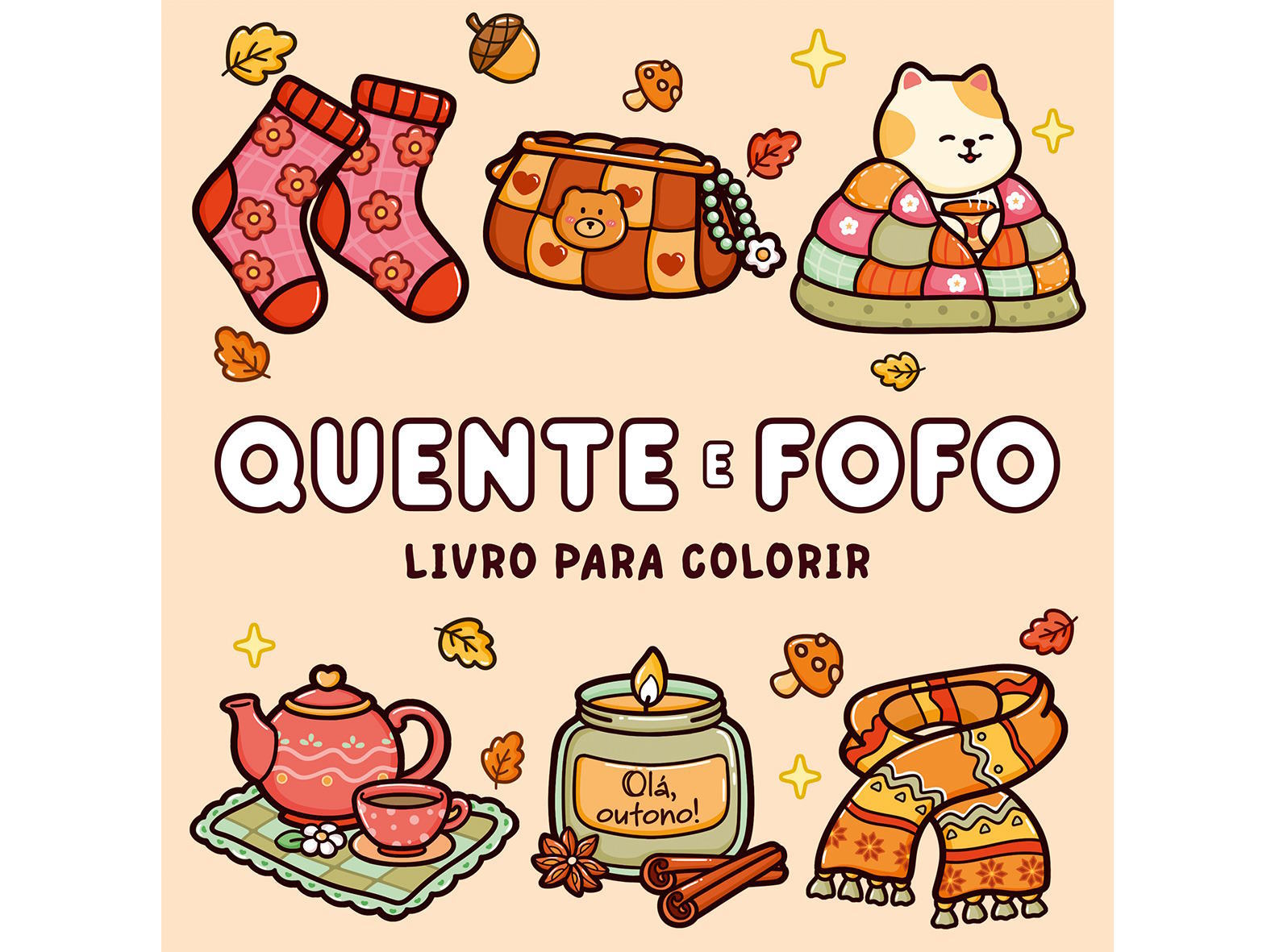 LIVRO QUENTE E FOFO - LIVRO PARA COLORIR