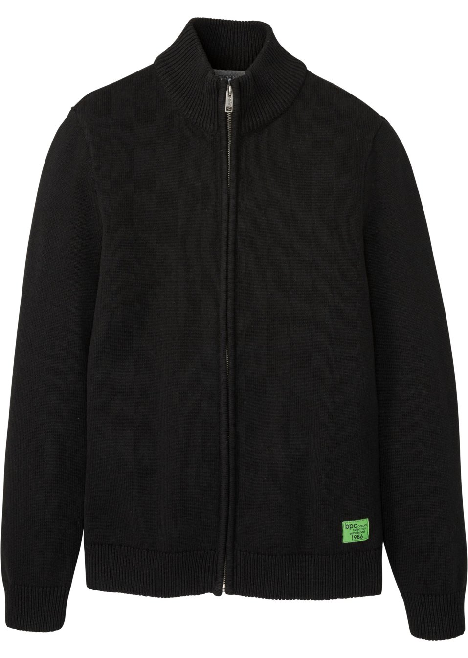 Gilet en maille col montant en matières recyclées