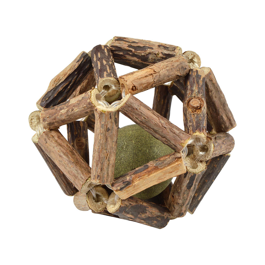 Balle de jeu pour chat bois matatabi D 8cm