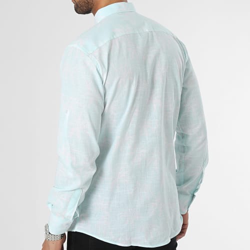 Chemise Manches Longues Floral Menthe