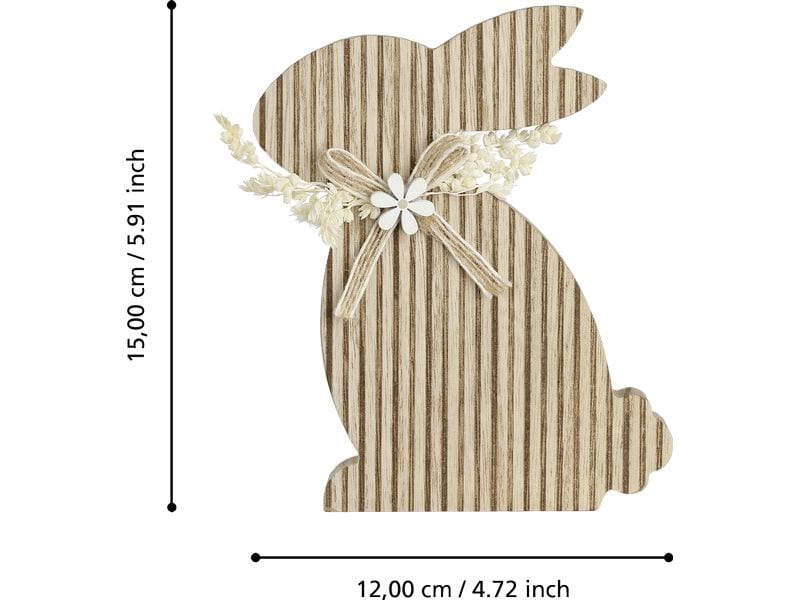 EGLO Hase Balmaha 15 cm, Nature Osterhase