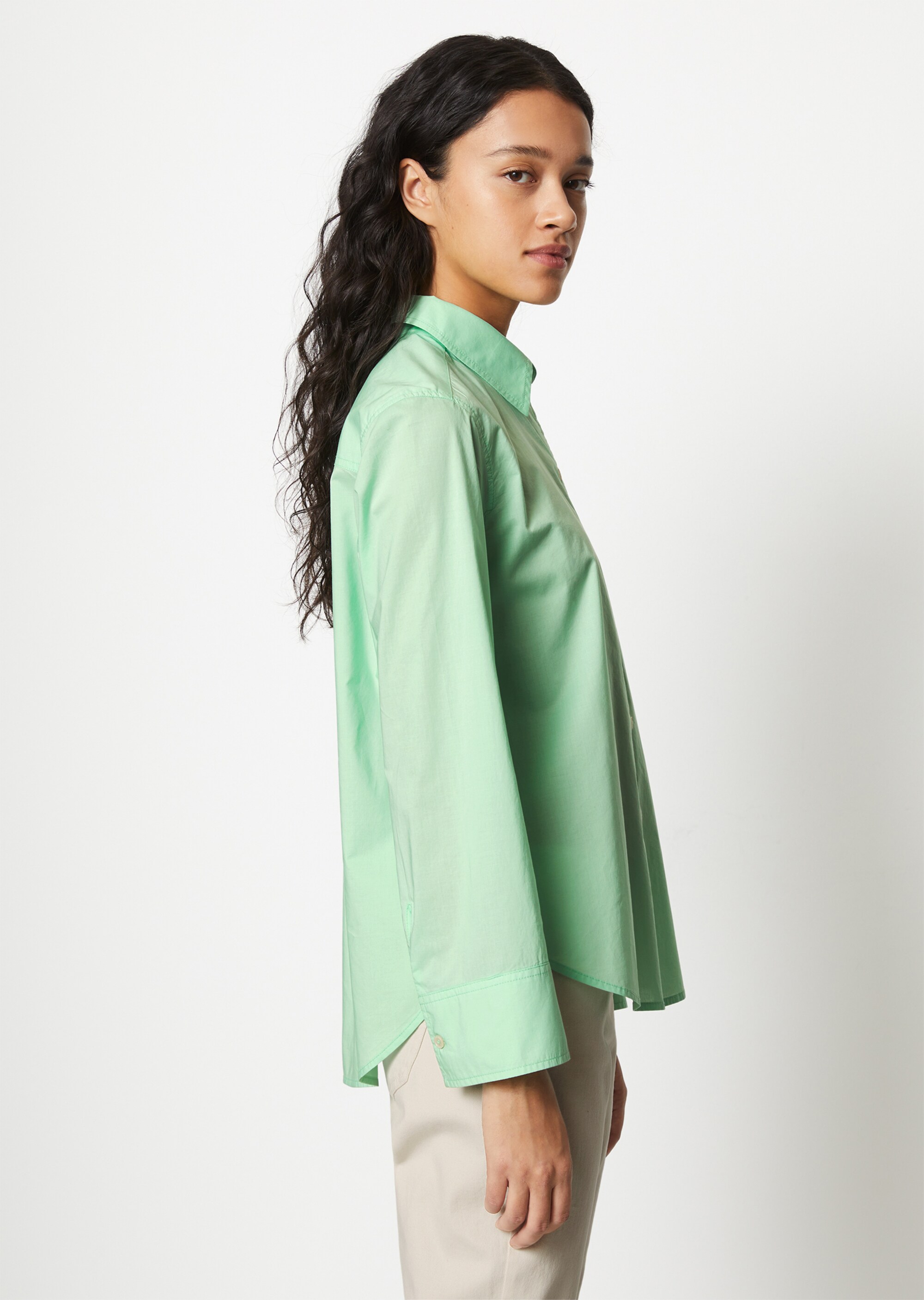 Bluse A-Shape aus Papertouch-Popeline