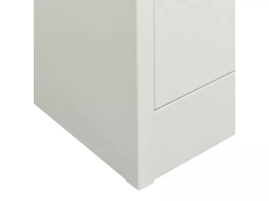 Armoire de bureau Gris clair 90x40x180 Acier 2