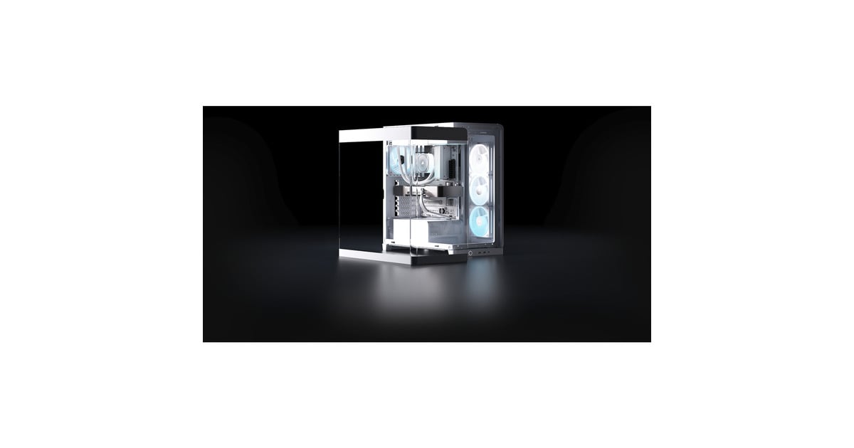 CorsairFRAME 4500X LX-R RGB LINK midi tower behuizing  (Wit | 2x USB-A | 1x USB-C | Tempered Glass)