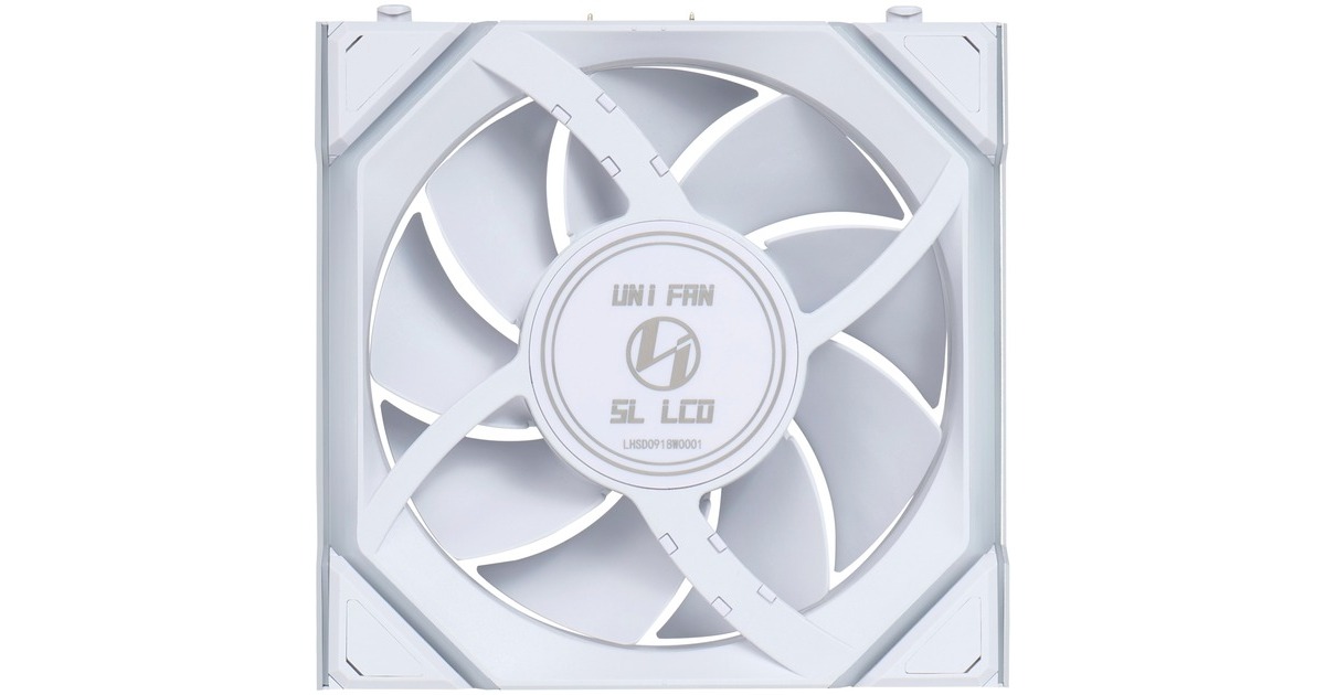 Lian LiUNI FAN SL120 LCD Wireless RGB case fan  (Wit, 120 x 124.5 x 28 mm, PWM)