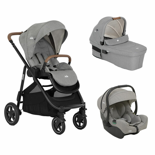 Poussette trio Versatrax + I-Gemm 3 + Nacelle Ramble XL Pebble - JOIE