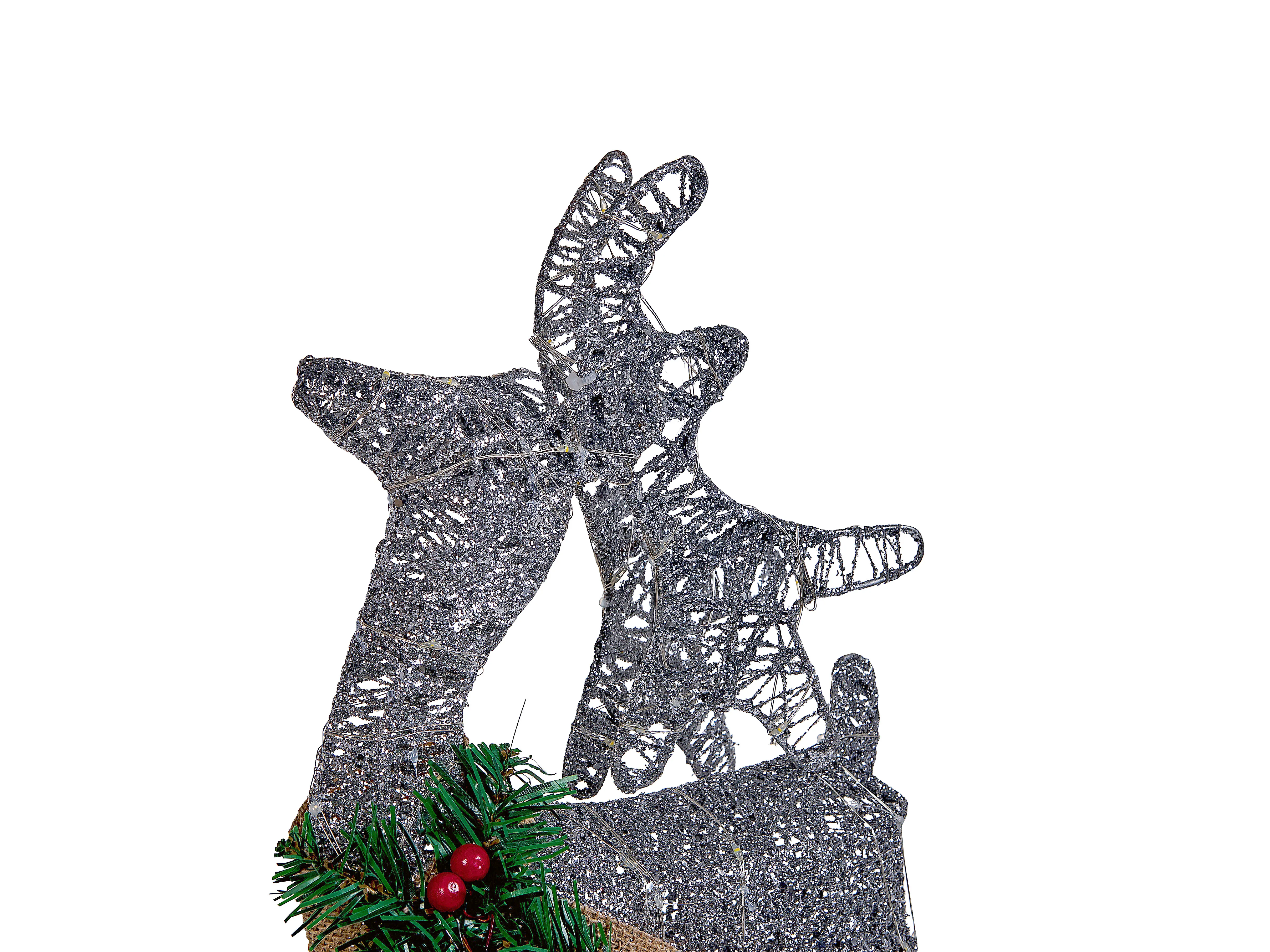 Buitendecoratie LED ENODAK Rendier 41 cm Zilver