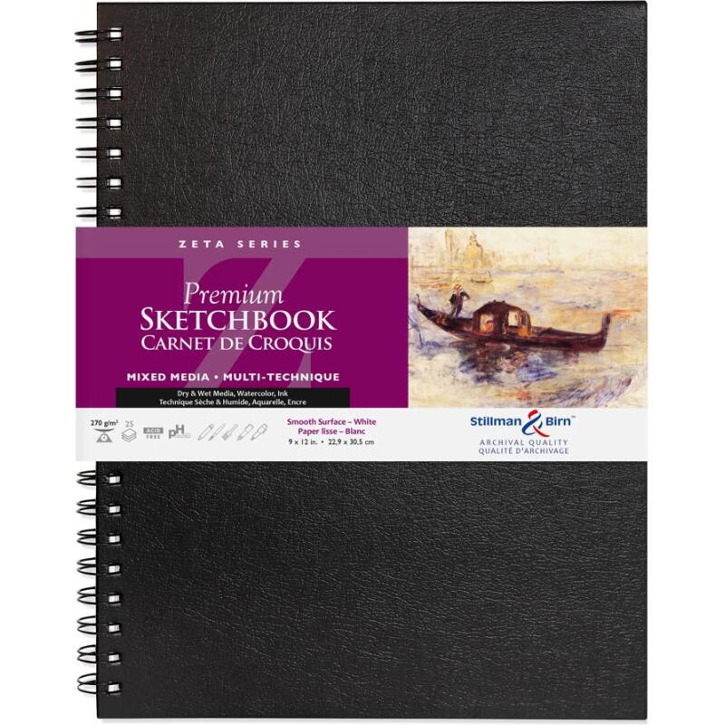 Zeta Series carnet spiralé 25F 22,9x30,5cm 270g - Blanc