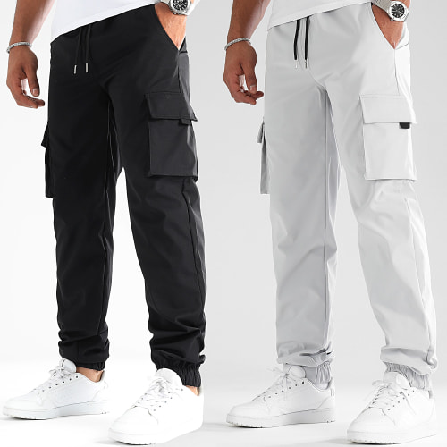 Lot De 2 Pantalons Cargo 0463 0272 Gris Noir