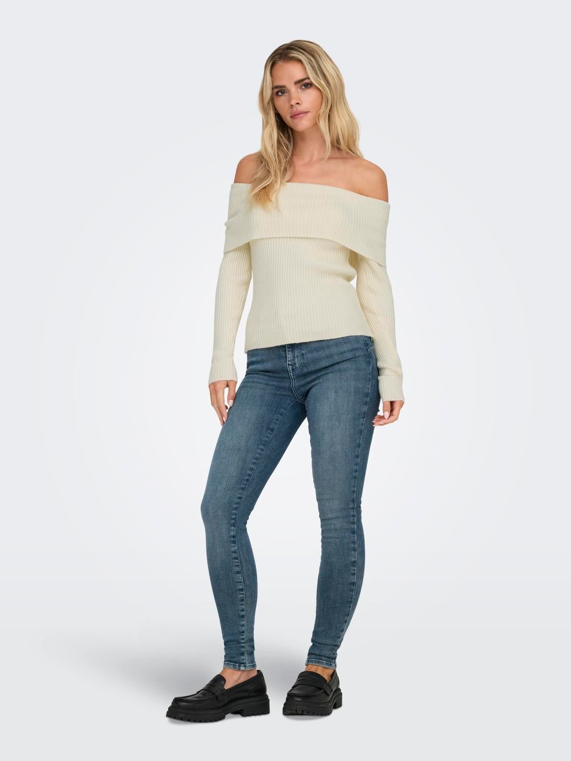 ONLKATIA Strickpullover Whitecap Gray