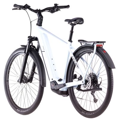 VTC Électrique Cube Kathmandu Hybrid One 800 Shimano Cues 10V 800 Wh 700 mm Blanc Bleu Polar 2025