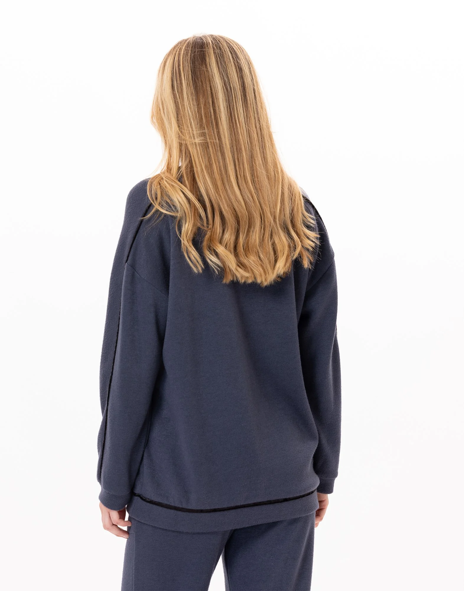 ALPAGA 830 - Sweat en maille tricot | Bleu