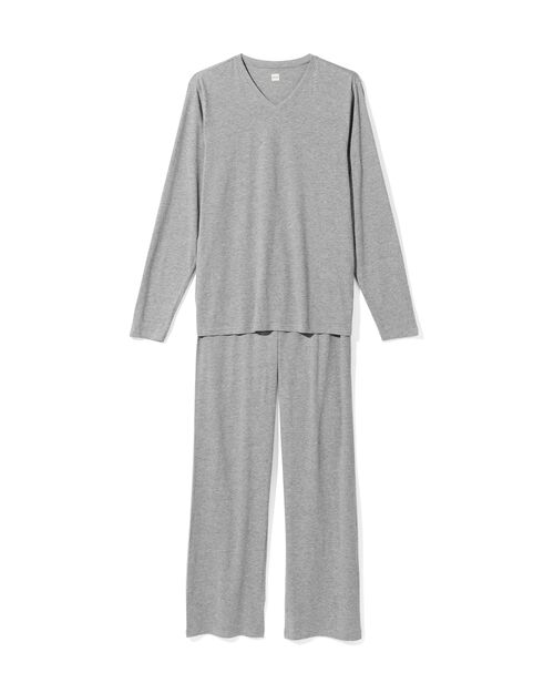 pyjama en coton pour homme  gris foncé