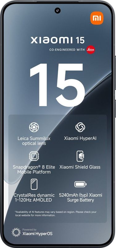 Xiaomi - 15 - Smartphone - Black - 12GB/256GB - 5G