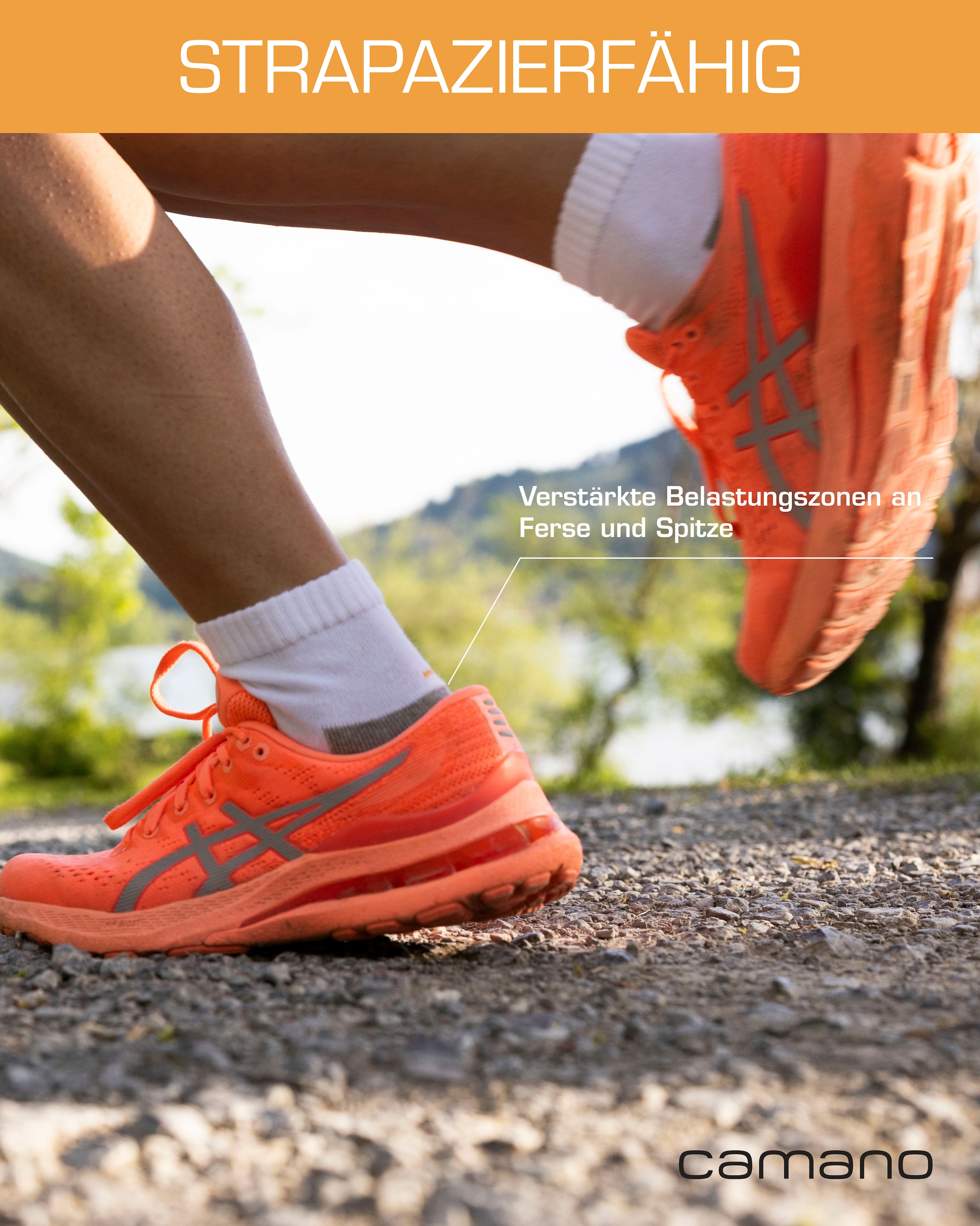 Camano Sportsocken »function« 4 Stk. tlg. mit entlastender Halbplüschsohle