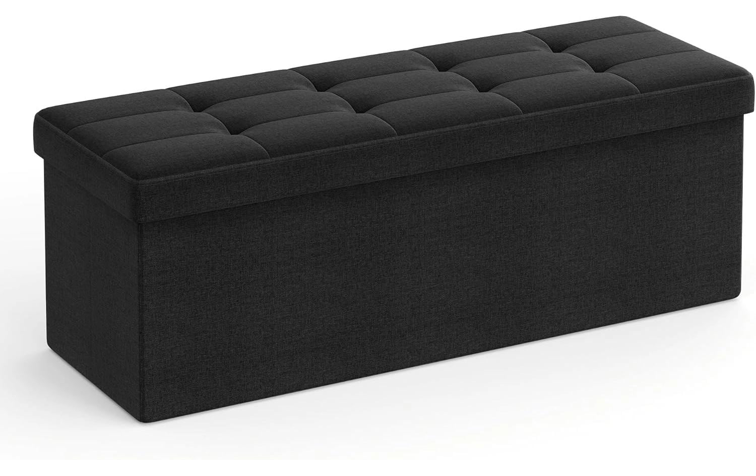 Sitztruhe Ottomane 110 x 38 cm, SchwarzSitzbank mit Stauraum