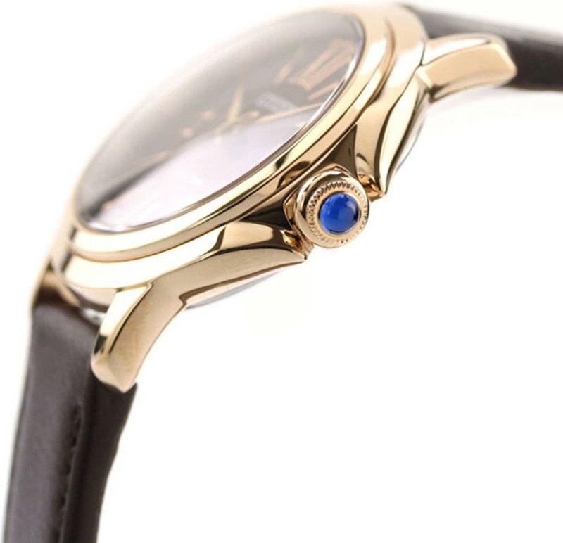 Citizen - EM1163-09X - Polshorloge - Bruin - Leren Band - Rozegoud