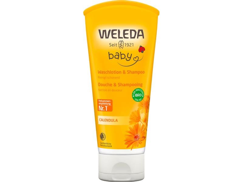 WELEDA Shampoo Calendula 200 ml Waschlotion 2in1 Calendula Baby 200 ml