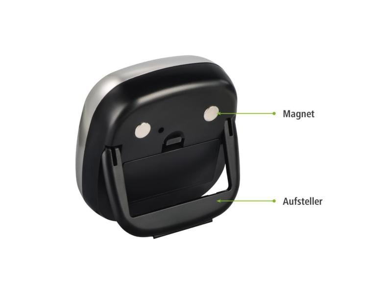 Xavax Küchentimer Touch Schwarz/Silber Digitaler Kückenwecker