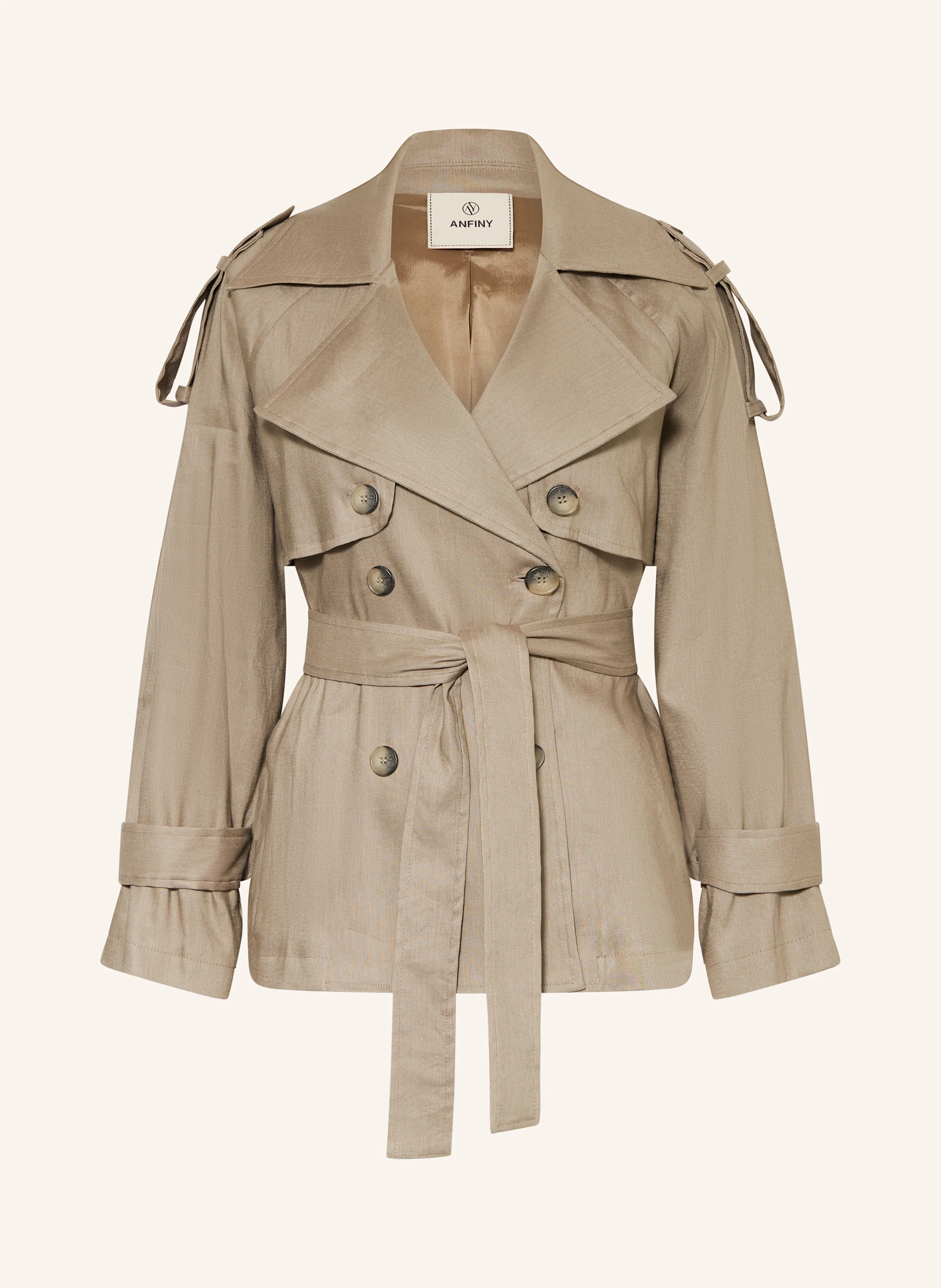 ANFINY Trenchjacke SAHARIANA mit Leinen