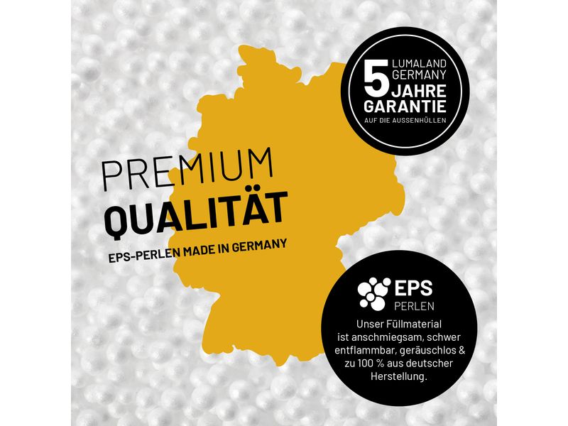 Lumaland Sitzsack Classic XXL 380 L, Senfgelb Sitzsack für innen und aussen