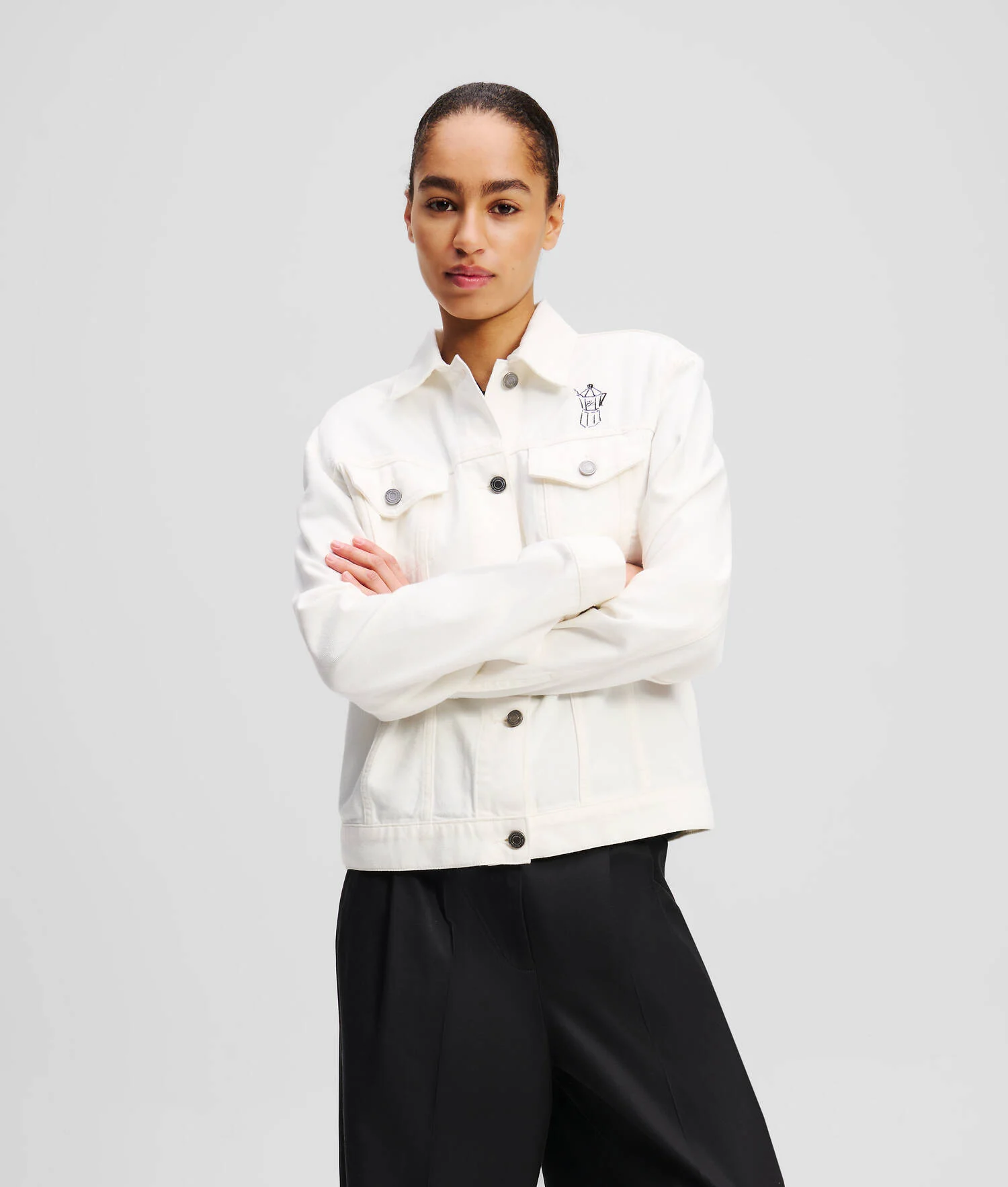 VESTE EN JEAN KL X JORGE PARRA - Denim Blanc Cassé
