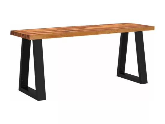 Banc avec bord vivant 110 cm bois d'acacia massif