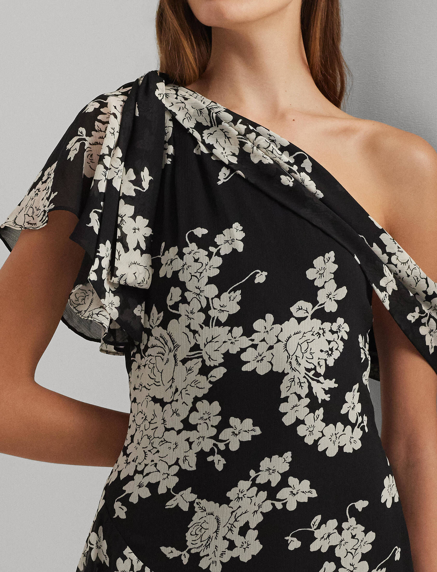 Lauren Ralph Lauren| Damen Abendkleid aus Knittergeorgette