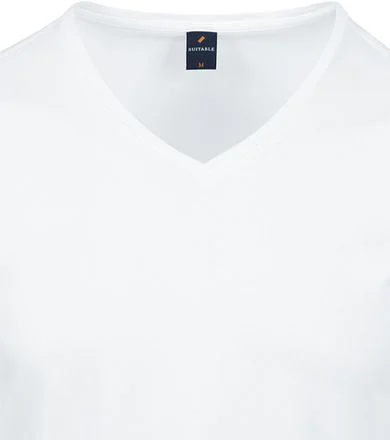 Suitable Vitasu T-Shirt V-Hals Wit 2-Pack 175-2 Vitasu Vneck kopen