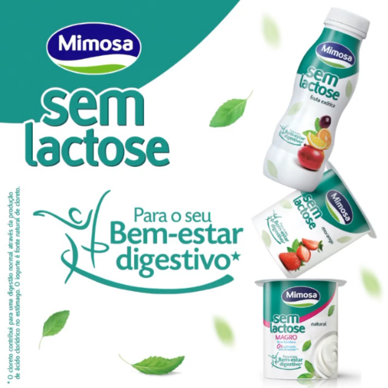 IOGURTE MIMOSA SEM LACTOSE NATURAL AÇÚCARADO 4X125G