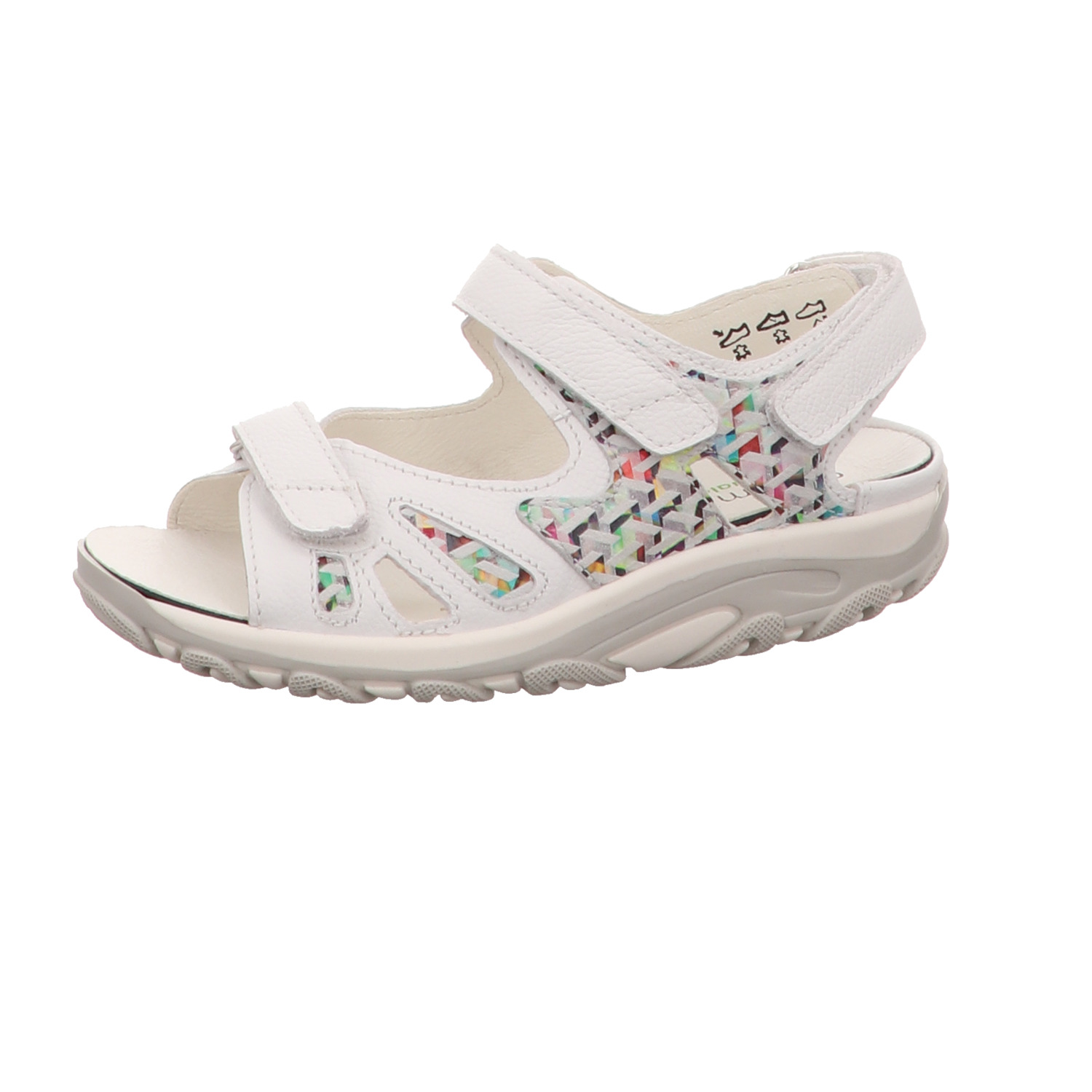Waldläufer Sandalette weiss/weiss kombi