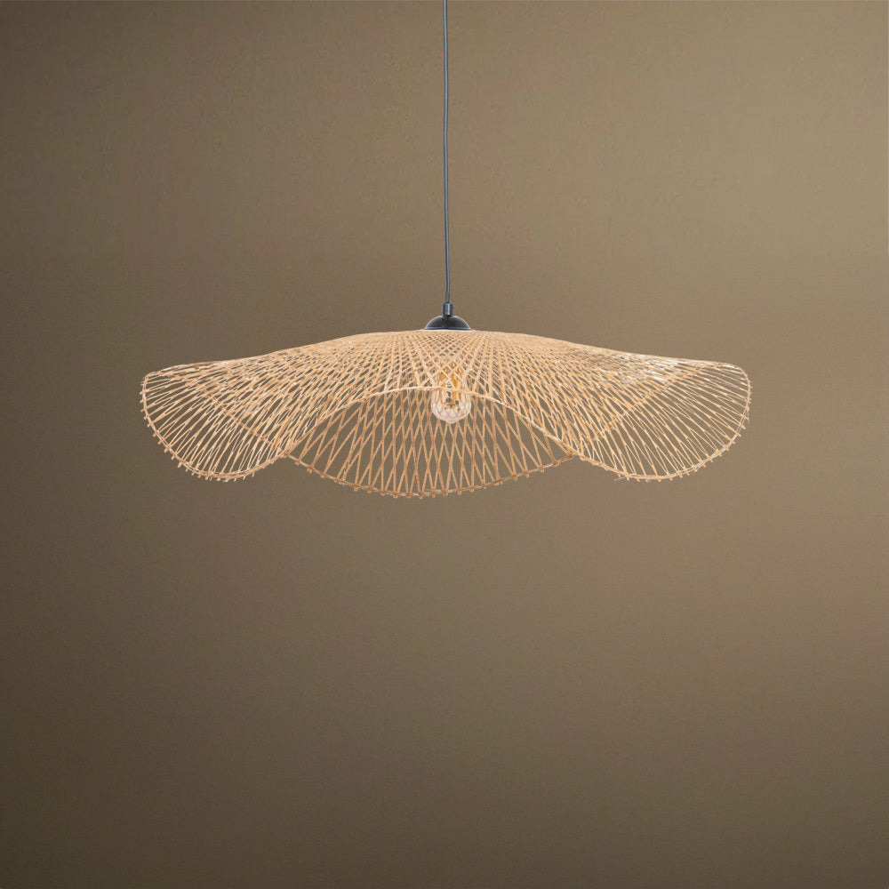 Abat-jour pour suspension - sofia - bambou - naturel - cezare - ø80cm
