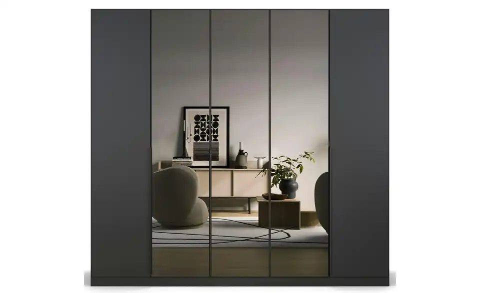 Drehtürenschrank Grau 226 cm 5 Stück