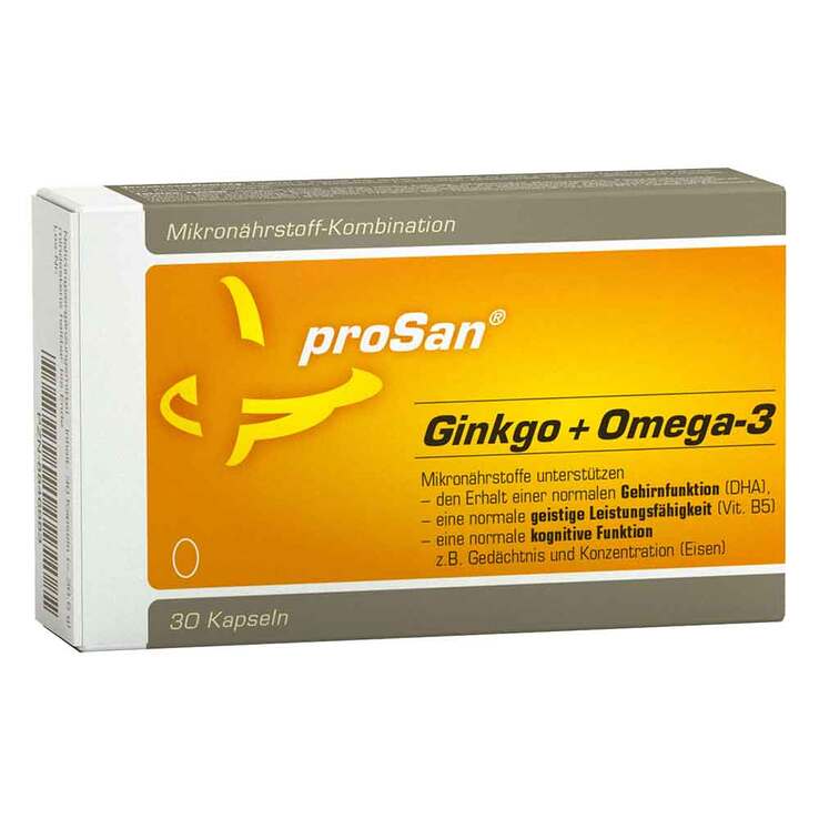 Prosan Ginkgo + Omega-3 Kapseln, 30 St