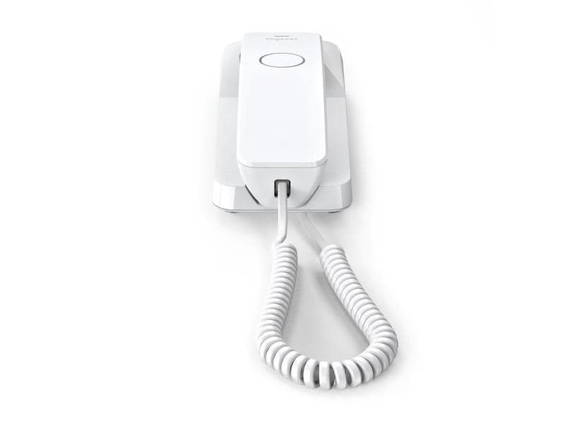 Gigaset Tischtelefon Desk 200 Weiss Das platzsparende, schnurgebundene Tisch- und Wandtelefon