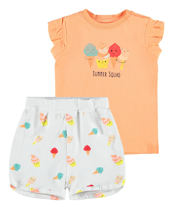 Shorts NBFJILLY mit T-Shirt in bright white