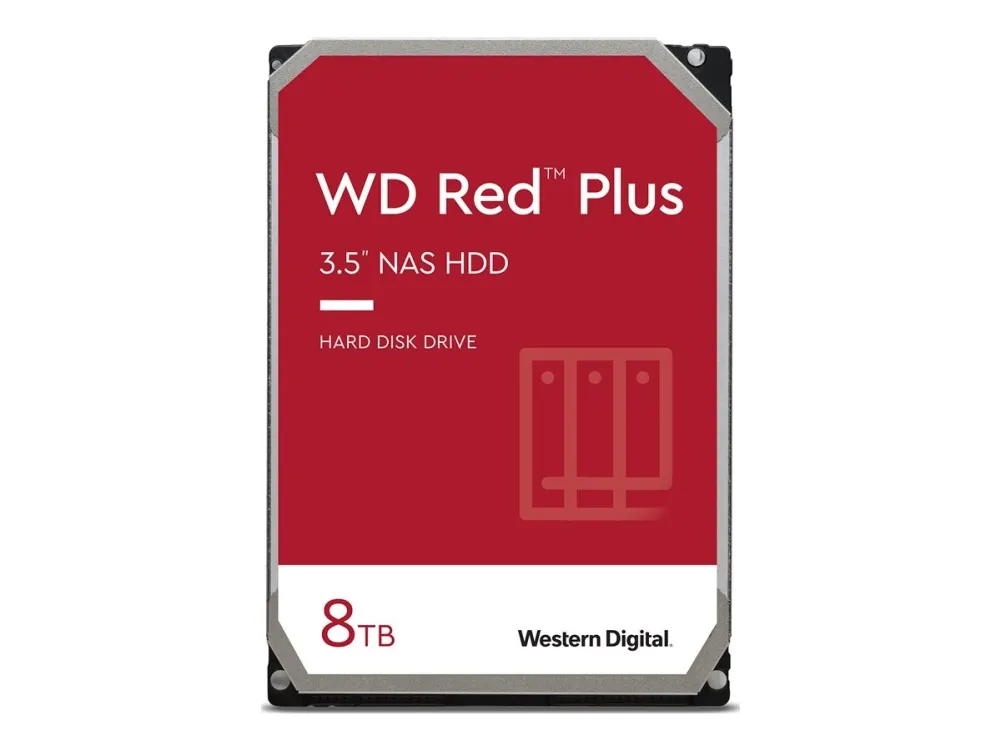 WD Red Plus WD80EFPX - Harddisk - 8 TB - intern - 3.5