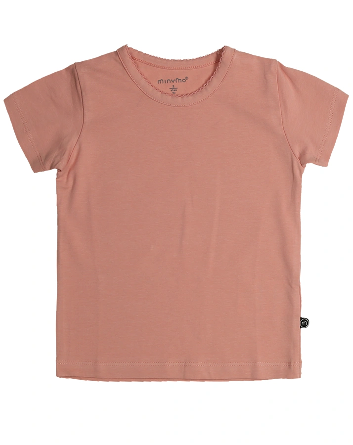 T-Shirt BASIC KNIT 2er-Pack in rosa/grau melange