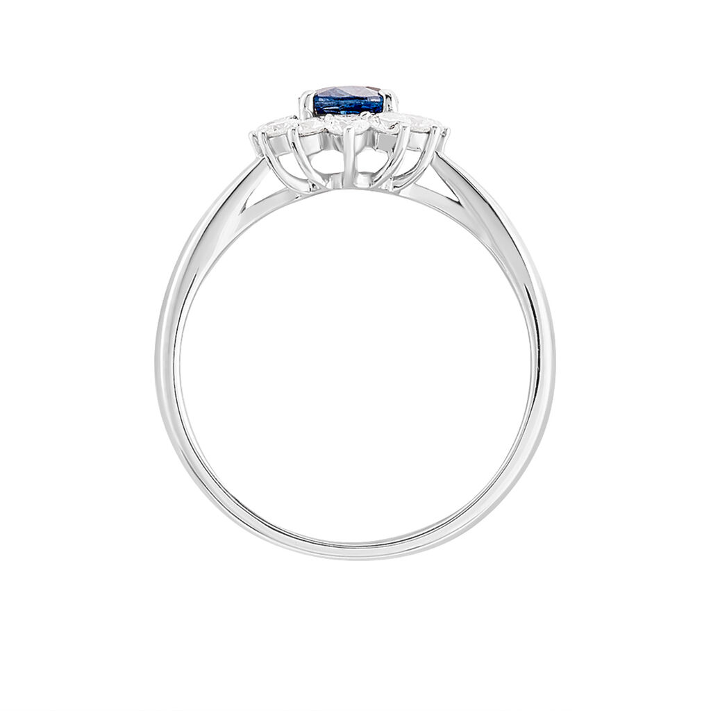Bague Vladimir Or Blanc Saphir Et Diamant