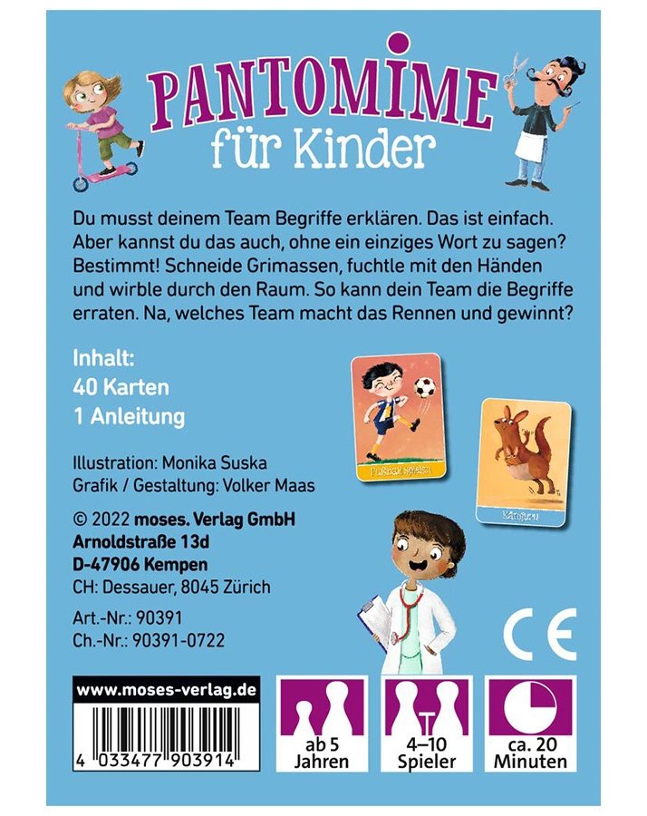 Kartenspiel PANTOMIME FÜR KINDER