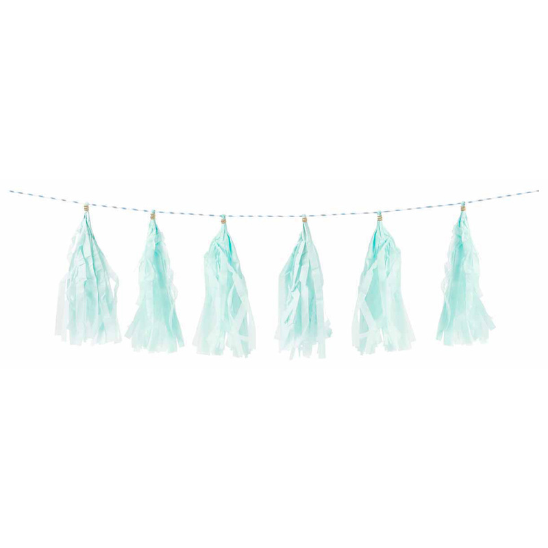 I AM CREATIVE Papier Quasten-Girlande, mint