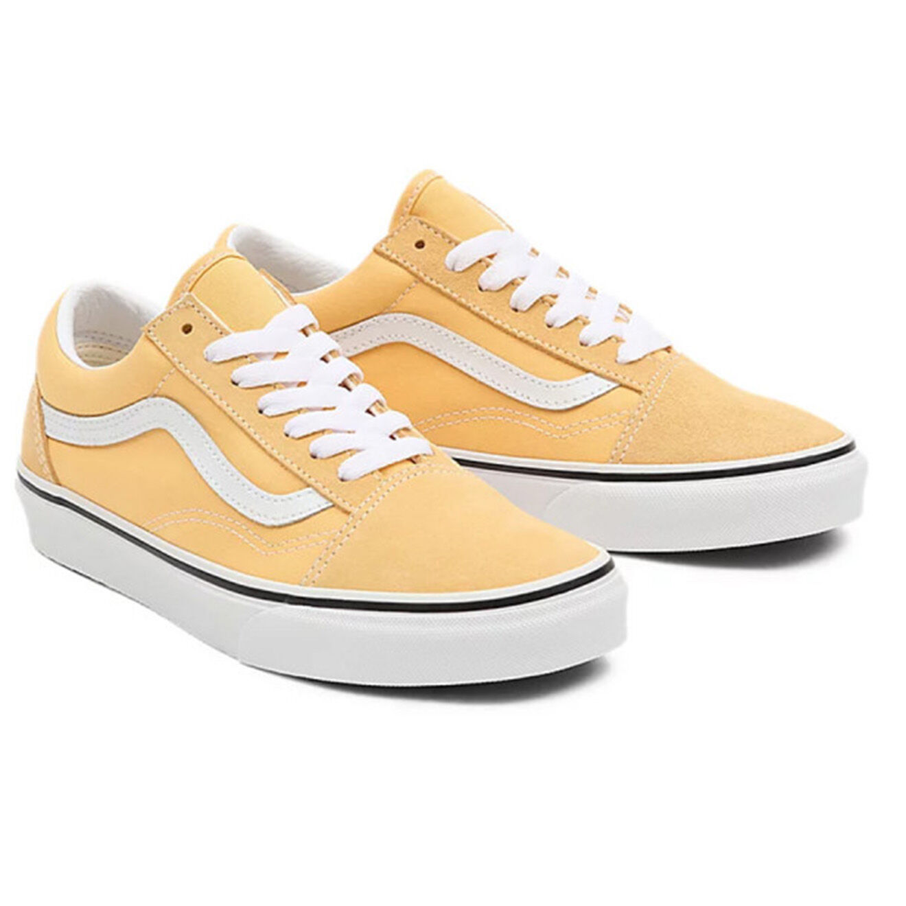 Vans Sneakers en Velours de Cuir & Textile Old Skool orange clair