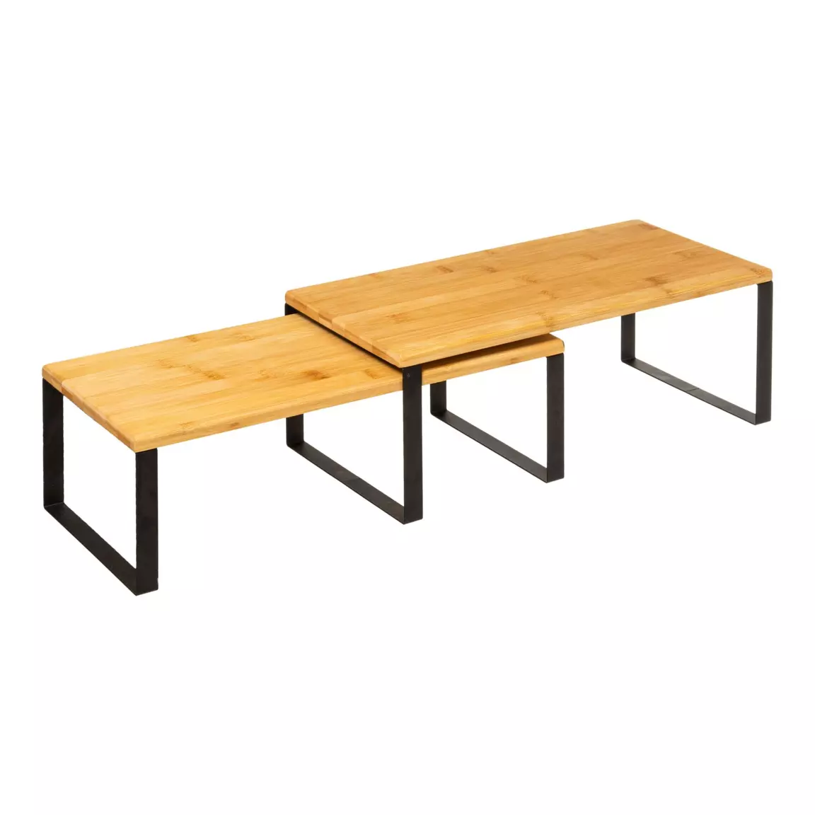 Lot de 2 étagères gigognes (40 x H15 cm) Blackbambou Noir