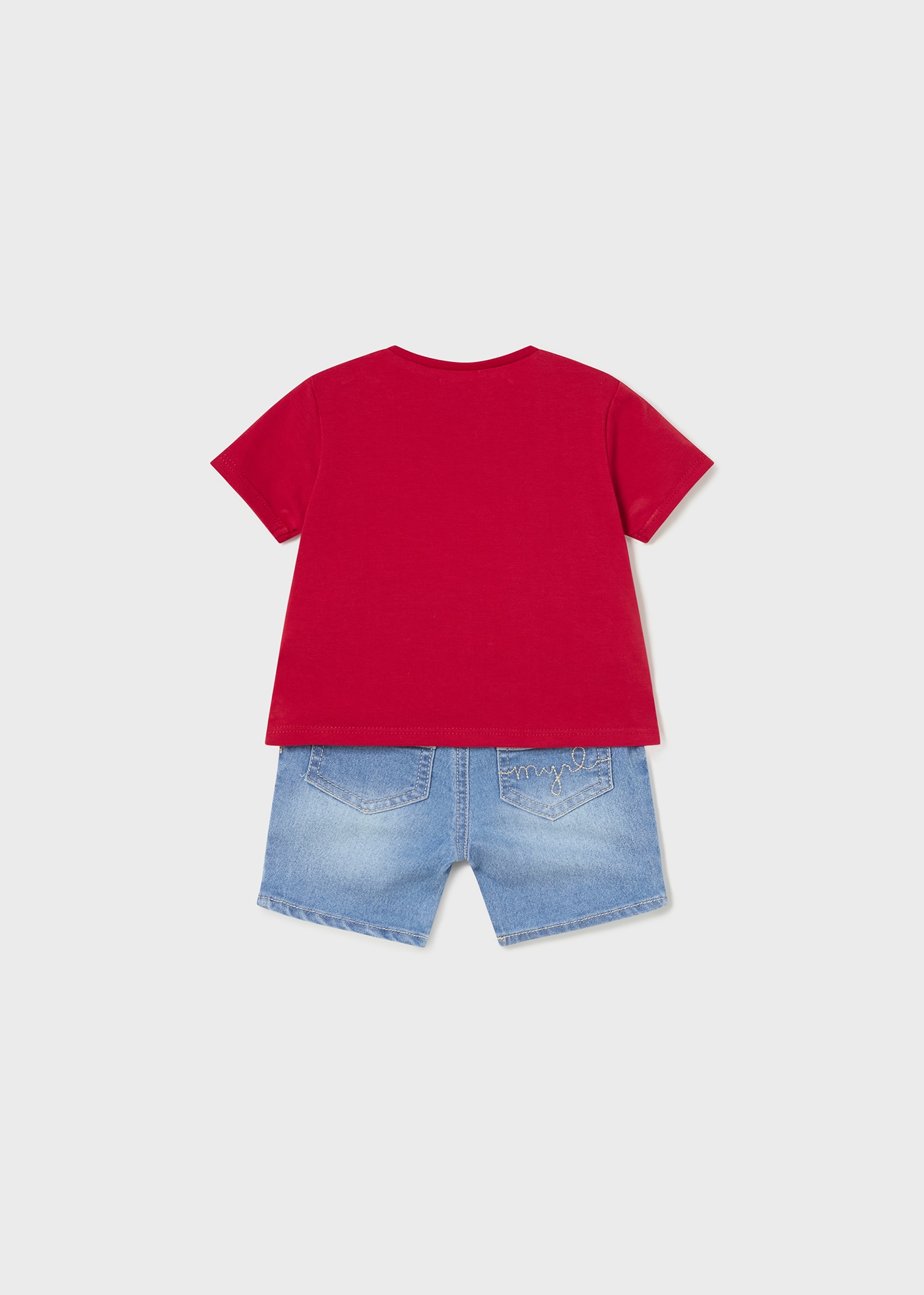 Conjunto de 2 peças em algodão sustentável para recém-nascidos.